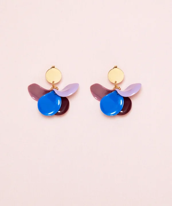 MALABABA Jewellery>PENDIENTES PETALO LENTEJITA COMBI LF