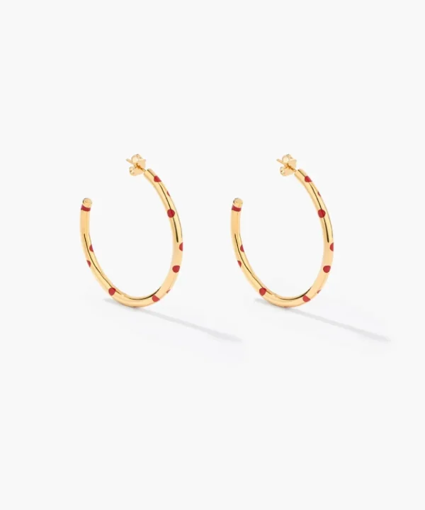 AURELIE BIDERMANN Jewellery>PENDIENTES POSITANO ROJO