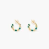 AURELIE BIDERMANN Jewellery>PENDIENTES POSITANO POIS VERDE