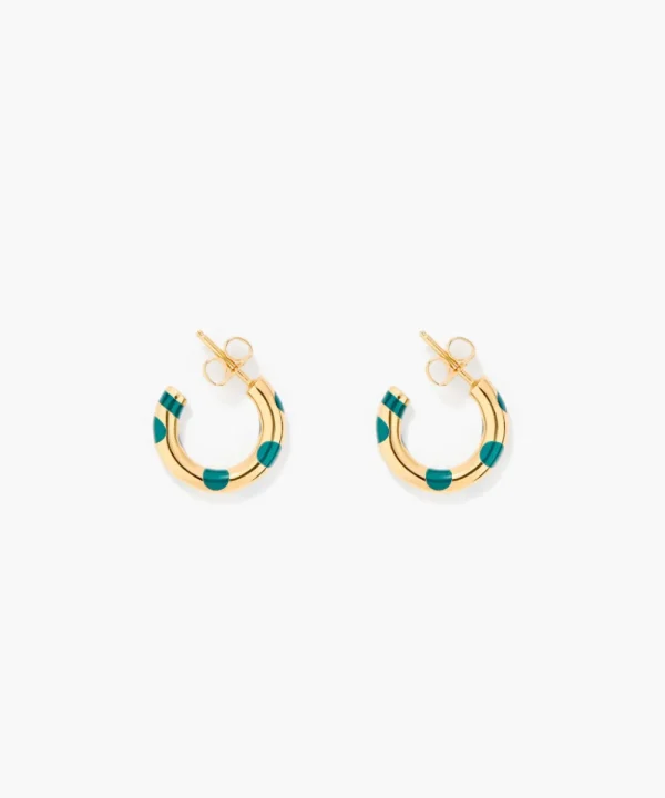 AURELIE BIDERMANN Jewellery>PENDIENTES POSITANO POIS VERDE