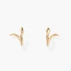 AURELIE BIDERMANN Jewellery>PENDIENTES TAO PEQUEÑOS DORADO