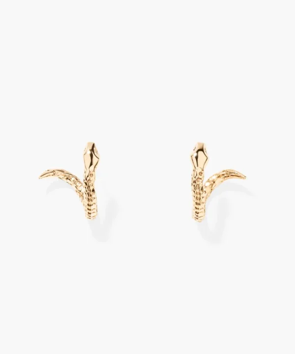 AURELIE BIDERMANN Jewellery>PENDIENTES TAO PEQUEÑOS DORADO