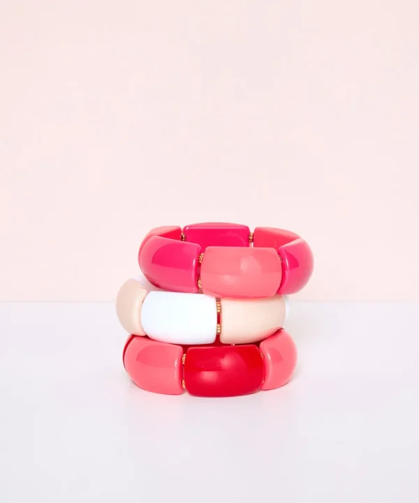 LA FOLIE Jewellery>PULSERA RECTANGULOS RESINA