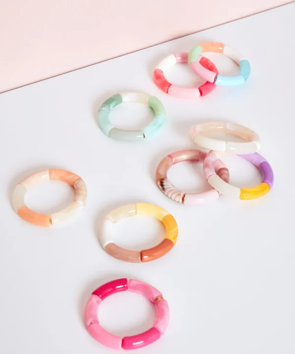 LA FOLIE Jewellery>PULSERA RESINA ELASTICA