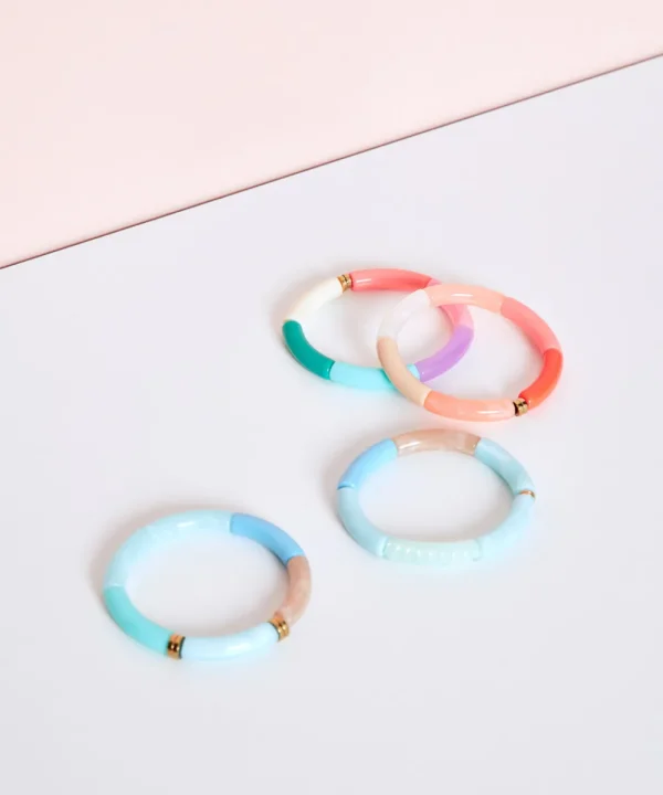 LA FOLIE Jewellery>PULSERA RESINA ELASTICA FINA