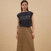 BY BAR T-shirts & Sweatshirts>TOP THELMA LUCKY NEGRO