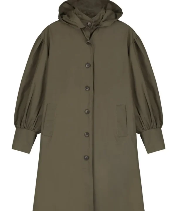 MAGNOLYA Coats>TRENCH MAT VERDE