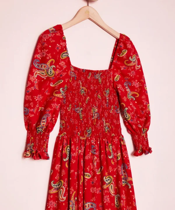 LFC Dresses>VESTIDO BONFIM WAFFLE ROJO