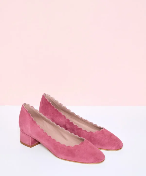 ANNIEL Shoes>ZAPATO ONDINA ANTE TACON ROSA