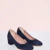 ANNIEL Shoes>ZAPATO TACON ANTE NAVY