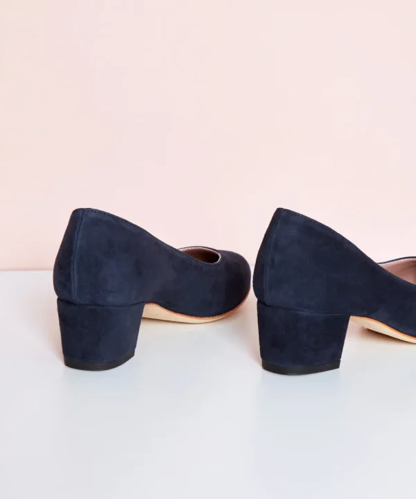 ANNIEL Shoes>ZAPATO TACON ANTE NAVY